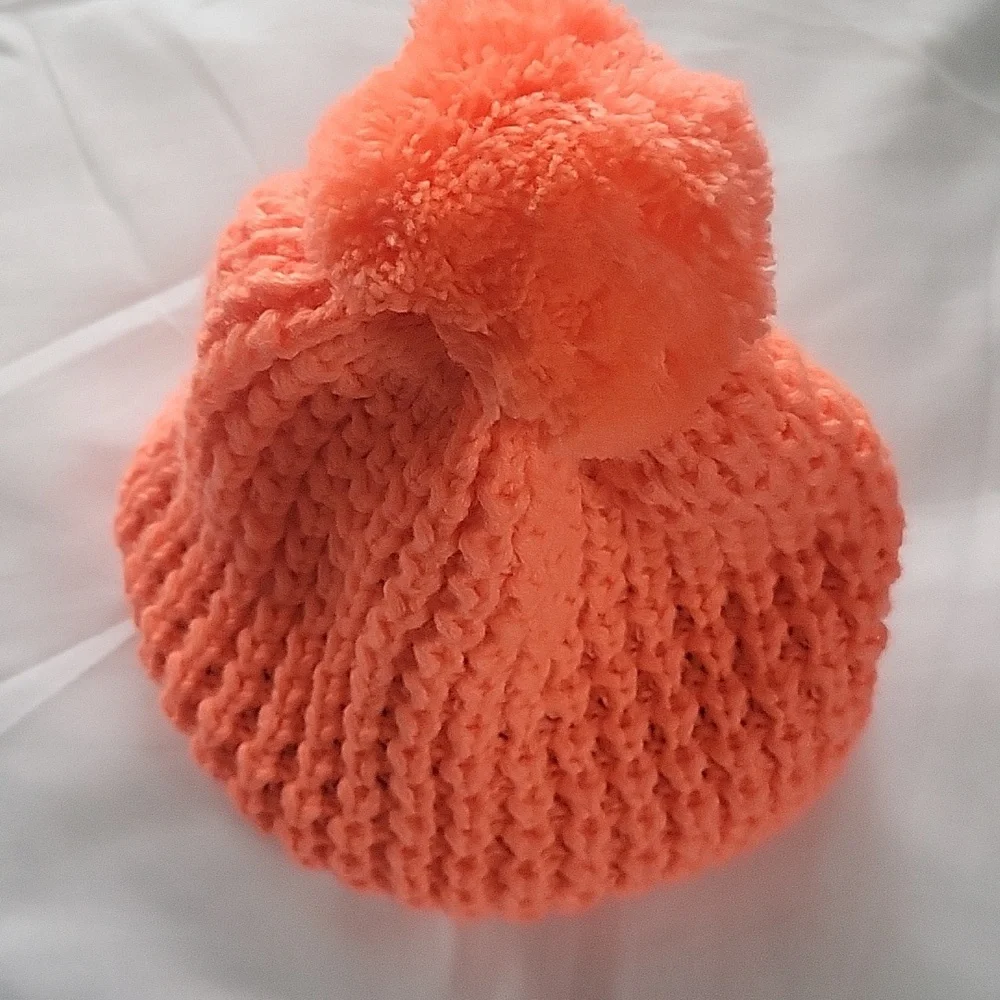 Under Armour Vibrant Orange Kids Pom-Pom Beanie